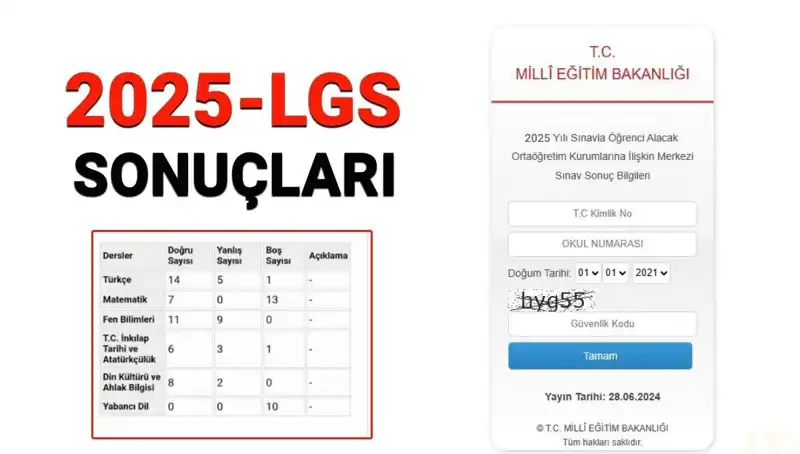 2025 LGS Sınav Sonuçları Açıklanıyor: Sorgulama Ekranı Açıldı mı?