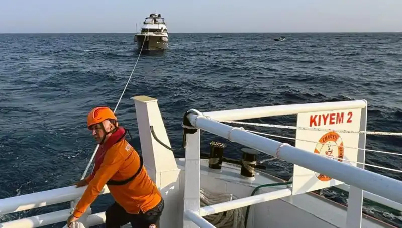 Marmaris Açıklarında Sürüklenen Tekne, Ekipler Tarafından Kurtarıldı