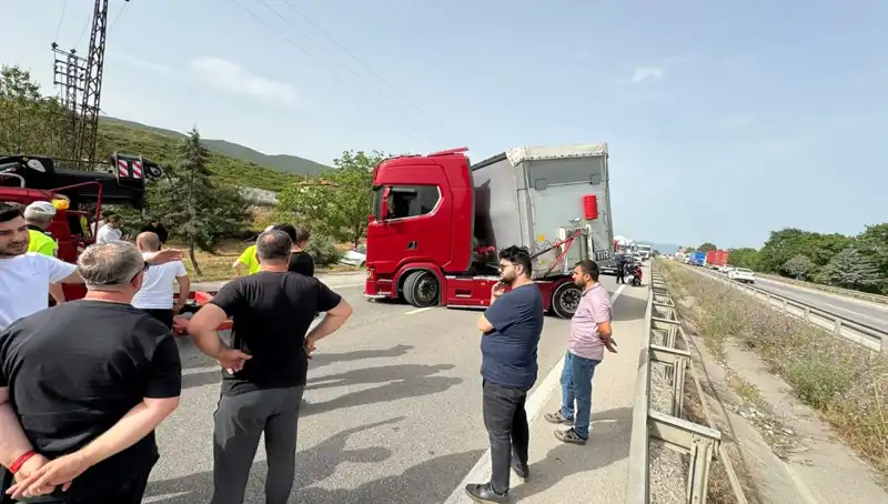Seyir Halindeki Sürücü Arı Soktu, Trafik Kilitlendi! İşte O Anlar